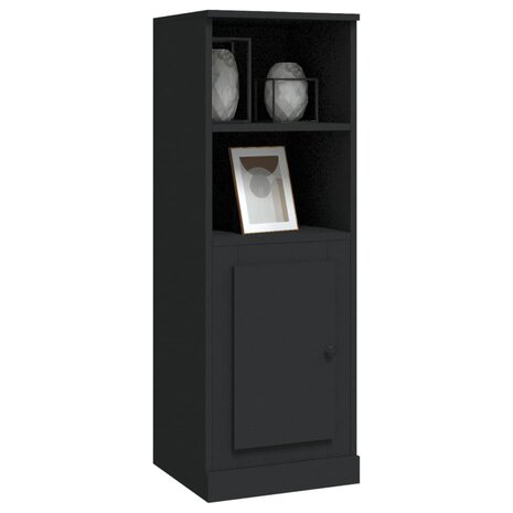 Hoge kast 36x35,5x103,5 cm bewerkt hout zwart 4