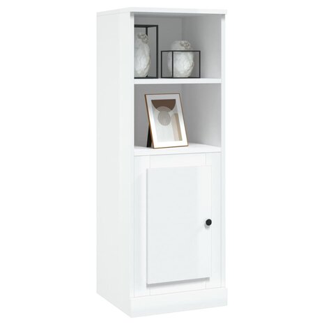Hoge kast 36x35,5x103,5 cm bewerkt hout hoogglans wit 4