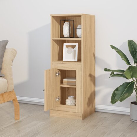 Hoge kast 36x35,5x103,5 cm bewerkt hout sonoma eikenkleurig 3