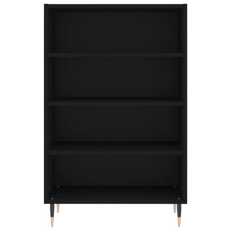 Hoge kast 57x35x90 cm bewerkt hout zwart 4