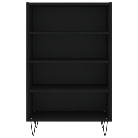 Hoge kast 57x35x90 cm bewerkt hout zwart 4