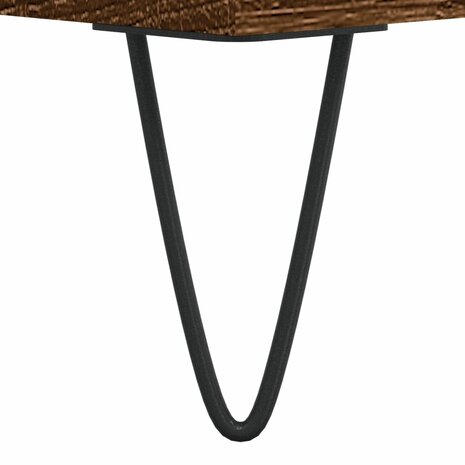 Hoge kast 69,5x31x115 cm bewerkt hout bruin eikenkleur 11