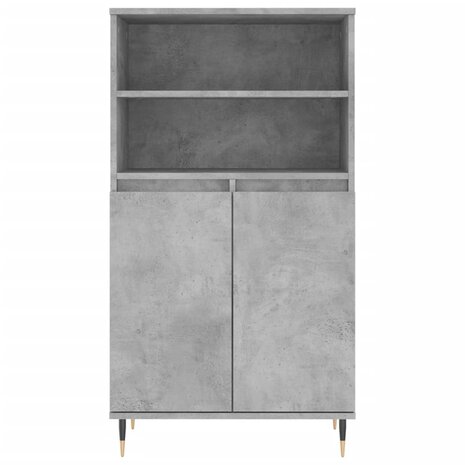 Hoge kast 60x36x110 cm bewerkt hout betongrijs 6