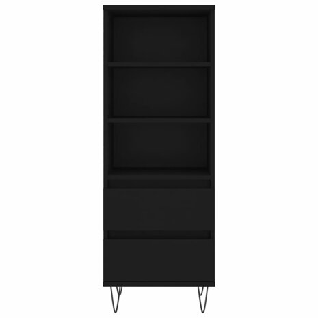Hoge kast 40x36x110 cm bewerkt hout zwart 5