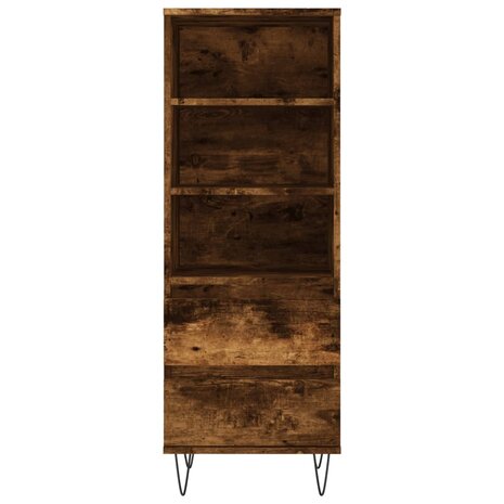 Hoge kast 40x36x110 cm bewerkt hout gerookt eiken 5