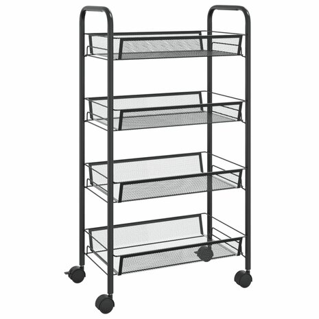 Keukentrolley 4-laags 46x26x85 cm ijzer zwart 2