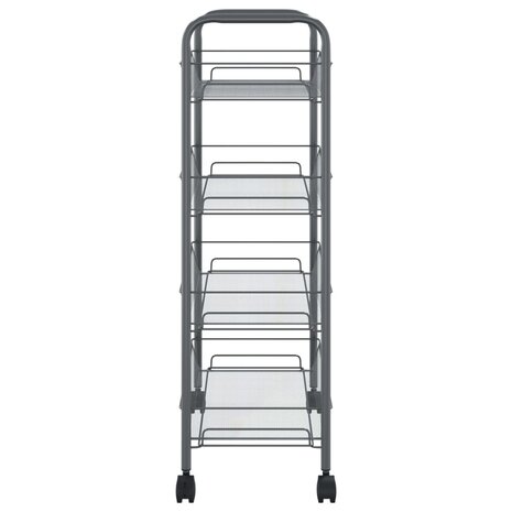 Keukentrolley 4-laags 46x26x85 cm ijzer grijs 4