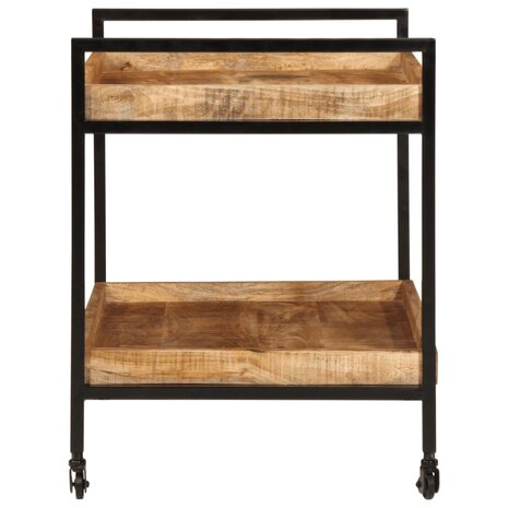 Keukentrolley 80x55x70 cm massief ruw mangohout 3
