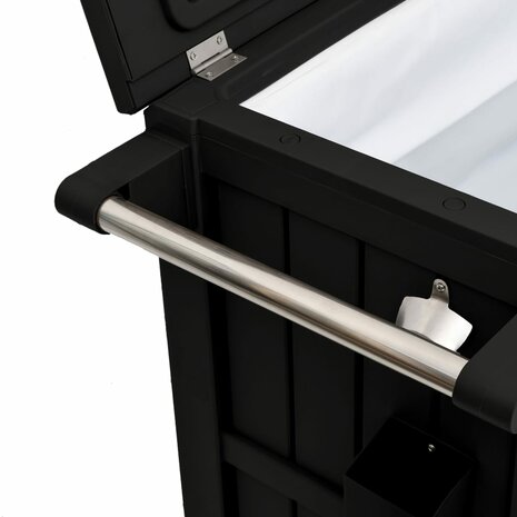 Serveerwagen 3-in-1 polypropeen zwart 7