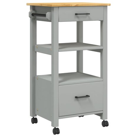 Keukentrolley MONZA 48x40x90 cm massief grenenhout 2