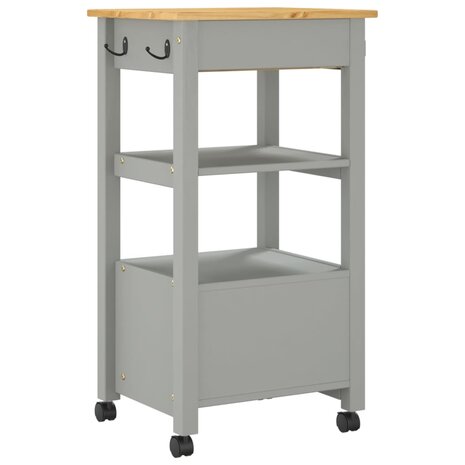 Keukentrolley MONZA 48x40x90 cm massief grenenhout 7