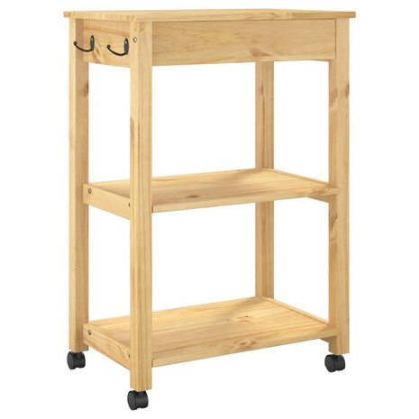 Keukentrolley MONZA 60x40x90 cm massief grenenhout 7