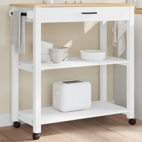 Keukentrolley MONZA 84x40x90 cm massief grenenhout 1