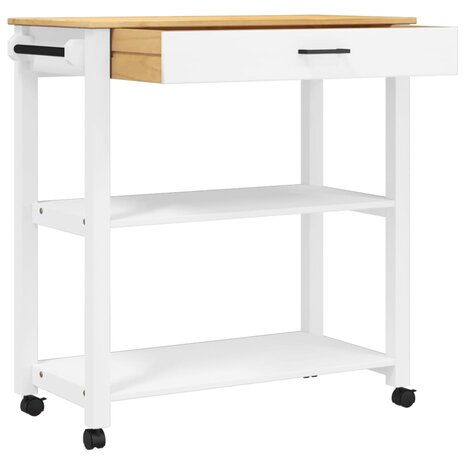 Keukentrolley MONZA 84x40x90 cm massief grenenhout 4
