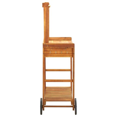Keukentrolley 92x43,5x141,5 cm massief acaciahout 4