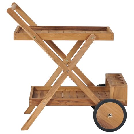 Theewagen massief teakhout 3