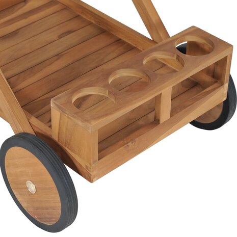 Theewagen massief teakhout 6