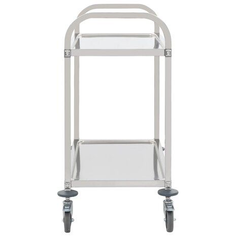 Keukentrolley 2-laags 95x45x83,5 cm roestvrij staal 3