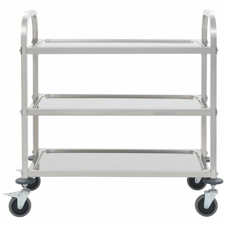 Keukentrolley 3-laags 95x45x83,5 cm roestvrij staal 2
