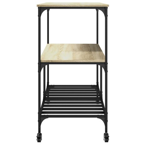 Keukentrolley 100x50x95 cm bewerkt hout sonoma eikenkleurig 8