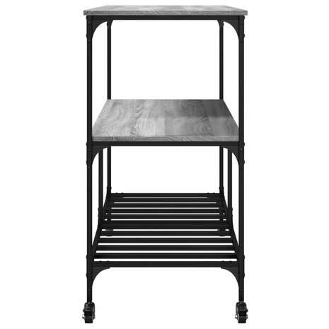 Keukentrolley 100x50x95 cm bewerkt hout grijs sonoma eikenkleur 8
