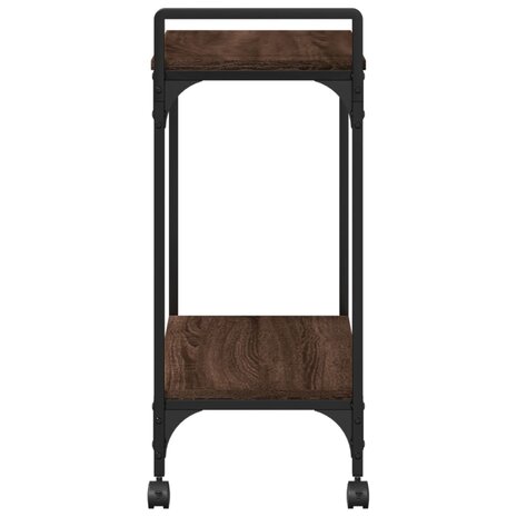 Keukentrolley 60,5x31x72,5 cm bewerkt hout bruin eikenkleurig 8