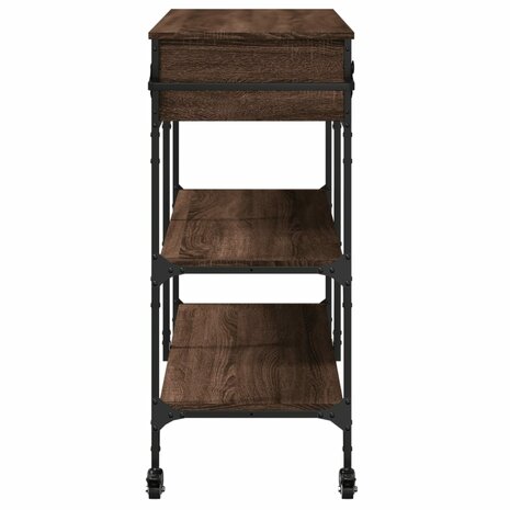 Keukentrolley 105x42x95 cm bewerkt hout bruin eikenkleurig 9