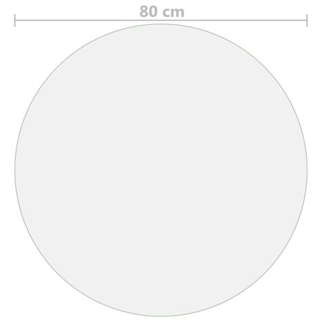 Tafelbeschermer Ø80 cm 2 mm PVC mat 5