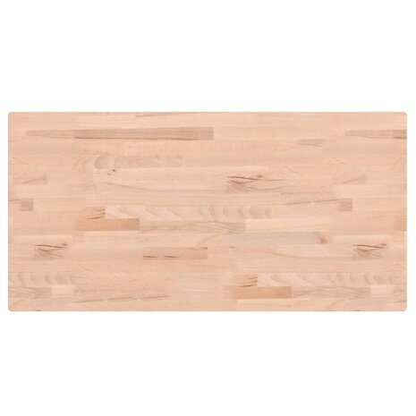 Tafelblad rechthoekig 80x40x1,5 cm massief beukenhout 2