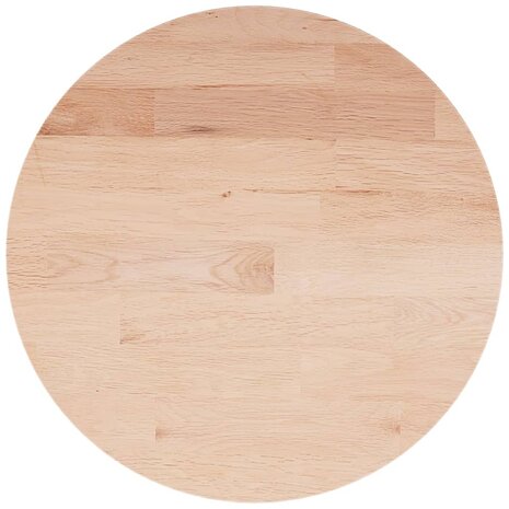 Tafelblad rond Ø50x1,5 cm onbehandeld massief eikenhout 2