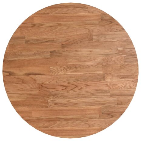 Tafelblad rond Ø40x1,5 cm bewerkt massief eikenhout lichtbruin 2