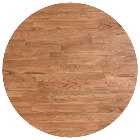 Tafelblad rond Ø50x1,5 cm behandeld massief eiken lichtbruin 2