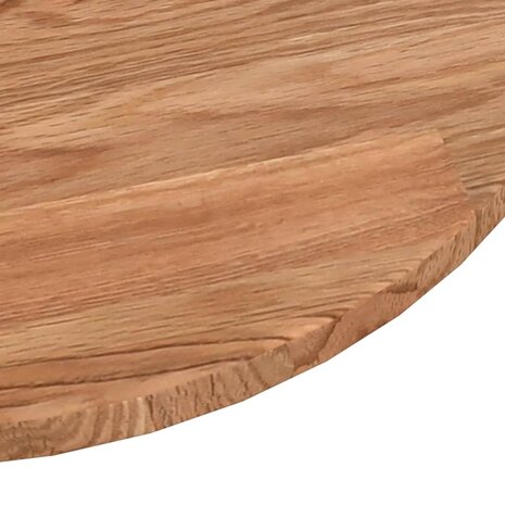 Tafelblad rond Ø50x1,5 cm behandeld massief eiken lichtbruin 3