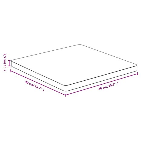 Tafelblad 40x40x2,5 cm bamboe 4