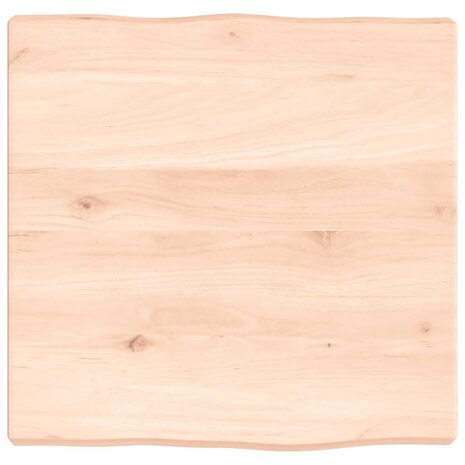 Tafelblad natuurlijke rand 40x40x(2-4) cm massief eikenhout 2