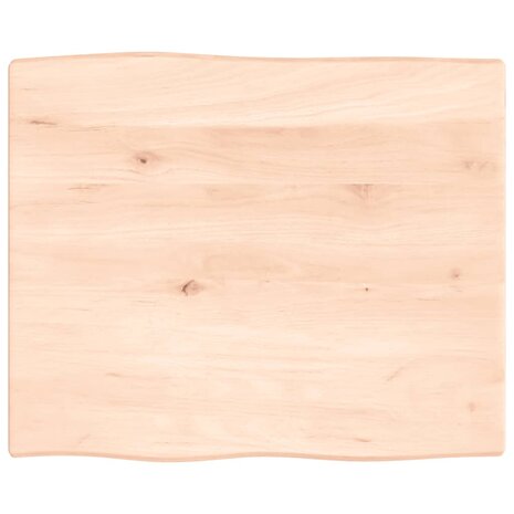 Tafelblad natuurlijke rand 60x50x2 cm massief eikenhout 1