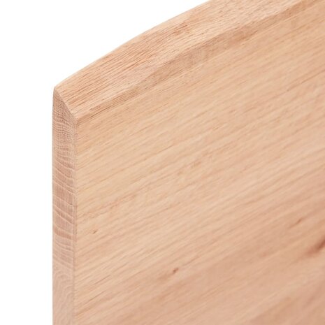 Tafelblad natuurlijke rand 60x40x2 cm eikenhout lichtbruin 6