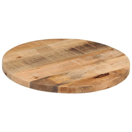 Tafelblad rond Ø 40x1,5 cm massief ruw mangohout 2