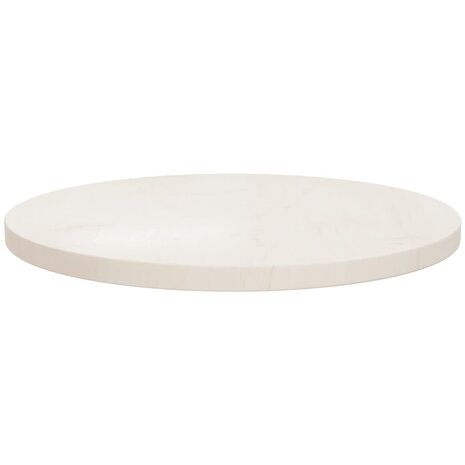 Tafelblad Ø50x2,5 cm massief grenenhout wit 2