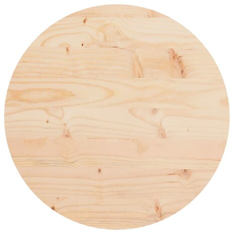 Tafelblad rond Ø40x3 cm massief grenenhout 2