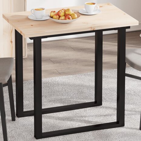 Tafelblad rechthoekig 80x50x2,5 cm massief grenenhout 1
