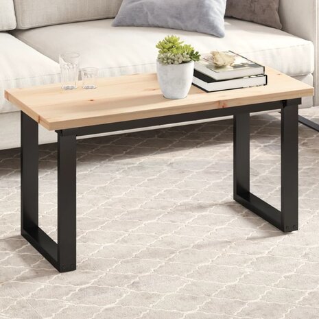 Tafelblad rechthoekig 90x40x2,5 cm massief grenenhout 1