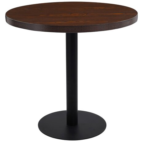 Bistrotafel 80 cm MDF donkerbruin 1