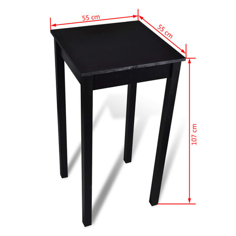 Bartafel met 2 barkrukken zwart 7