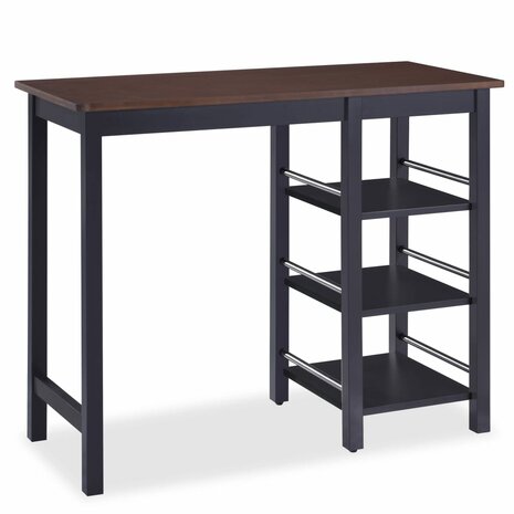 3-delige Barset MDF zwart 3