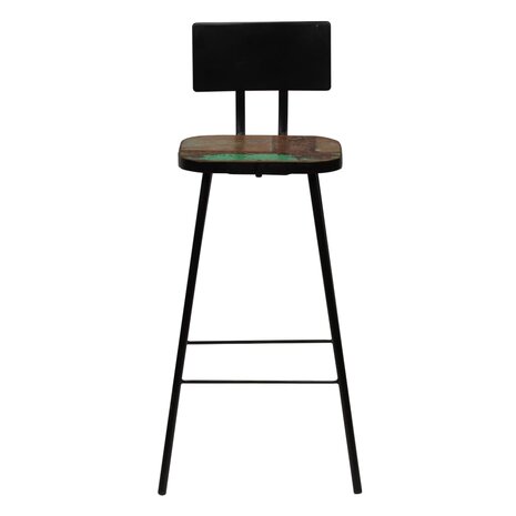 3-delige Barset massief gerecycled hout meerkleurig 9
