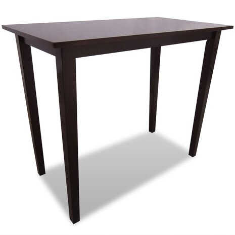 Bartafel met 4 barstoelen set hout bruin 2