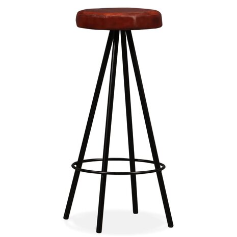 Barset massief gerecycled hout en echt leer 3-delig 9