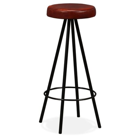 Barset massief gerecycled hout en echt leer 3-delig 10