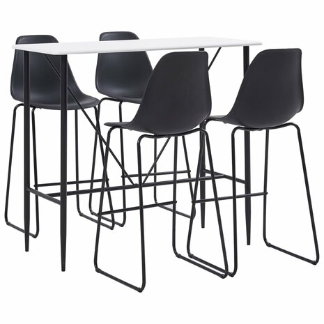 5-delige Barset kunststof zwart 1
